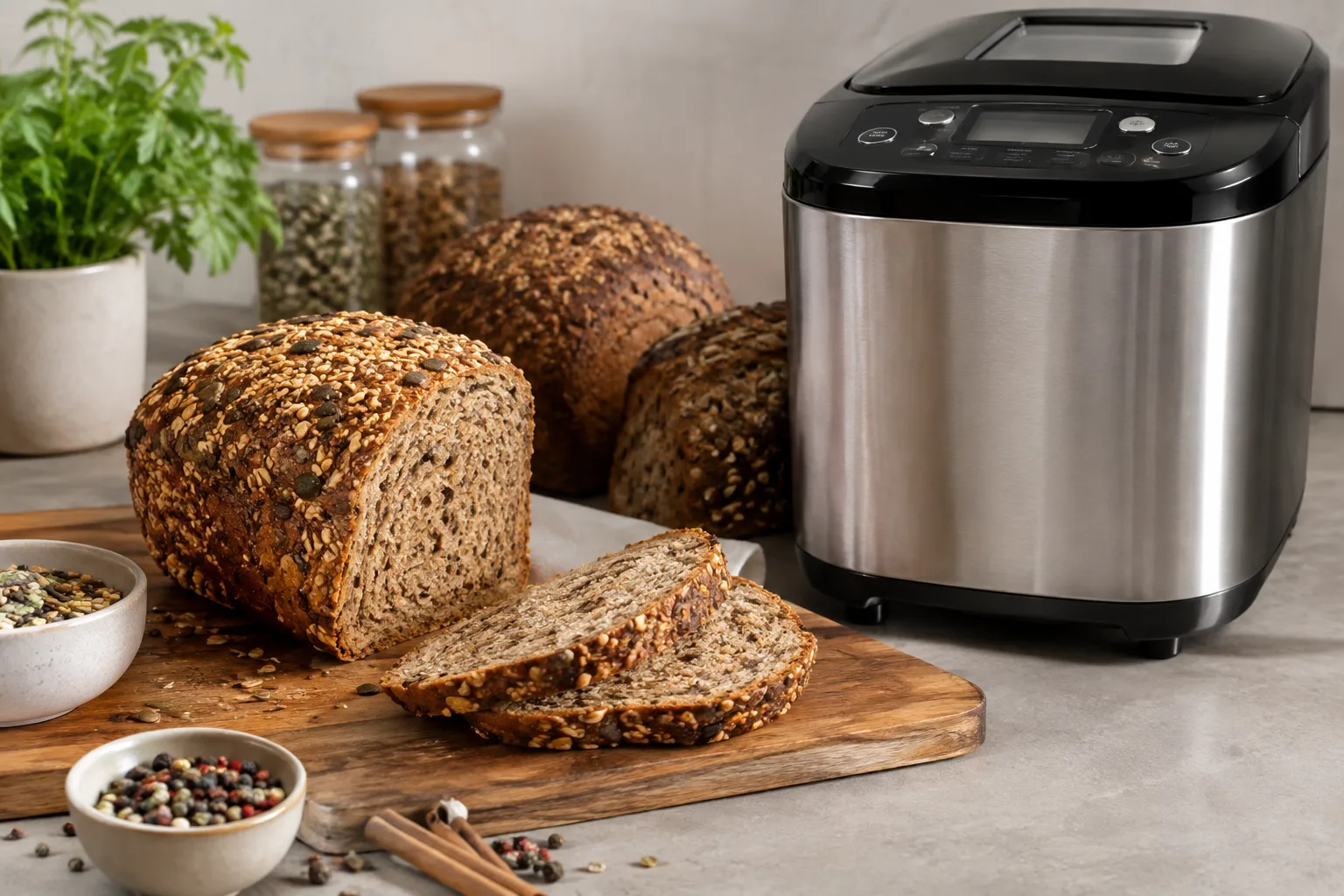 Spezialbrote fuer Brotbackautomat: Nuss-, Saaten- und Gewuerzbrote